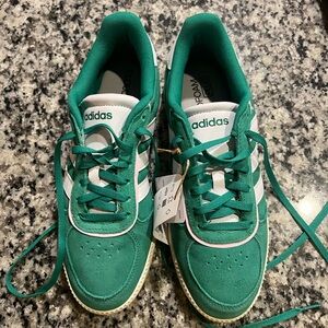 Adidas Kelly Green and White Sneakers